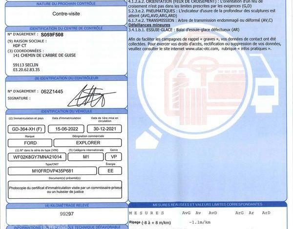 FORD EXPLORER 3.0 ECOBOOST 457ch PHEV ST-LINE 4X4 BVA – 7 PLACES NOIR GD-364-XH