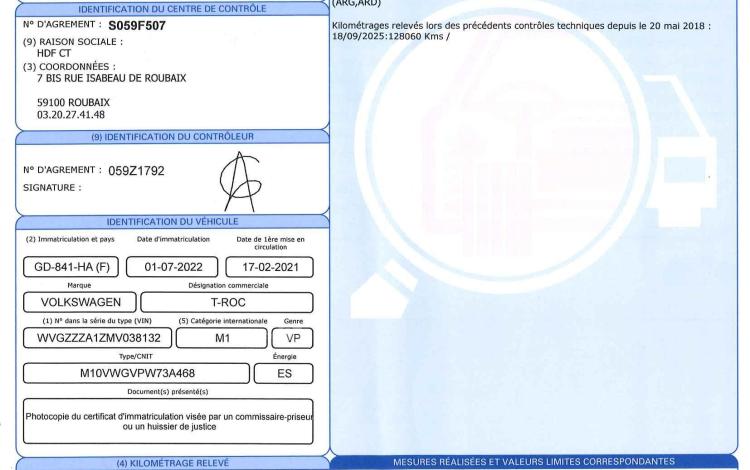 VOLKSWAGEN T-ROC 1.5 TSI 150ch LOUNGE DSG GRIS GD-841-HA