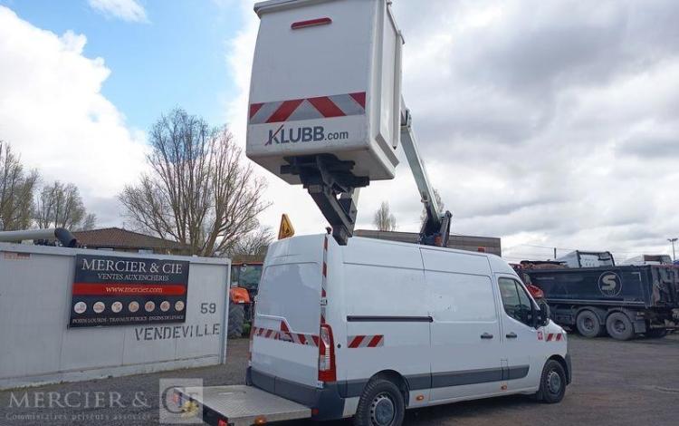 RENAULT MASTER L2H2  NACELLE KLUBB  KL32 – 12 METRES – DIESEL – 680 HEURES – ANNEE 2022 BLANC GG-770-QB