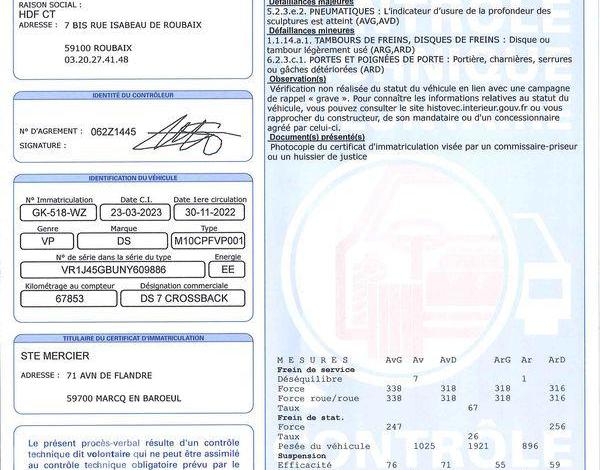 DS DS7 CROSSBACK e-TENSE 1,6 300H 200 PHEV OPERA 4X4 BVA BLANC GK-518-WZ