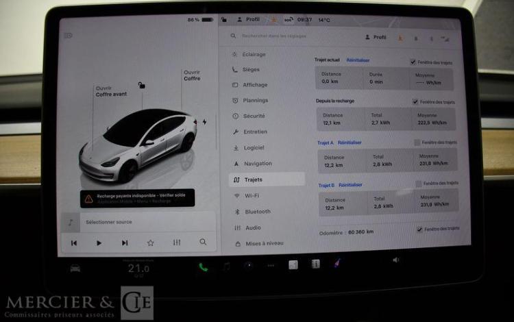 TESLA MODEL 3 ELECTRIC 285 60KWH STANDARD-PLUS BVA BLANC GM-884-QM