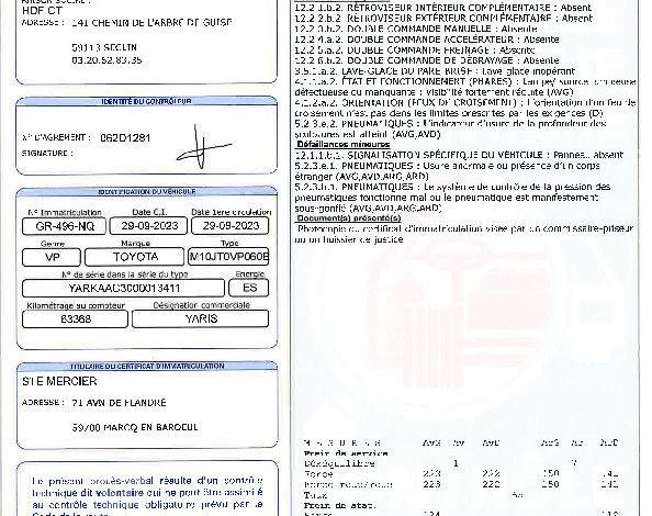 TOYOTA YARIS A,E BLANC GR-496-NQ