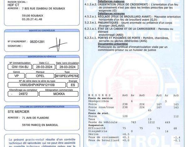 OPEL MOKKA 1.2 T 100ch ELEGANCE GRIS GW-154-BJ