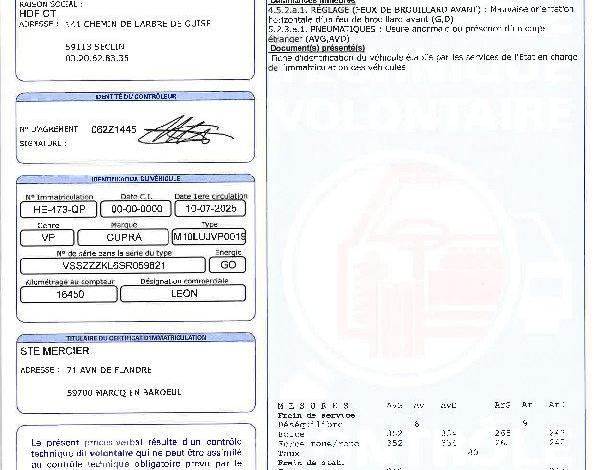 CUPRA LEON 2.0 TDI 150ch V DSG GRIS HE-473-QP