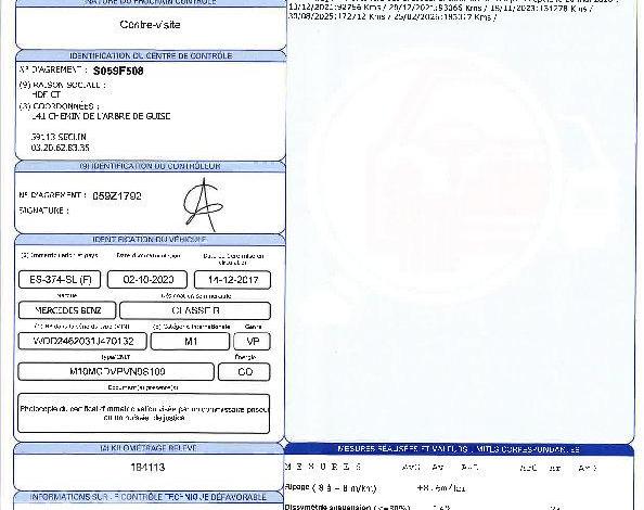 MERCEDES CLASSE B 220 CDI 7G DCT BLANC ES-374-SL