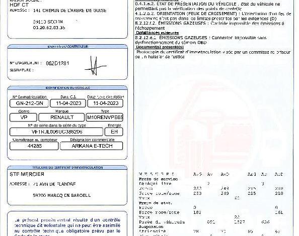 RENAULT ARKANA 1.6 145ch MHEV ENGINEERED BVA BLANC GN-212-GN