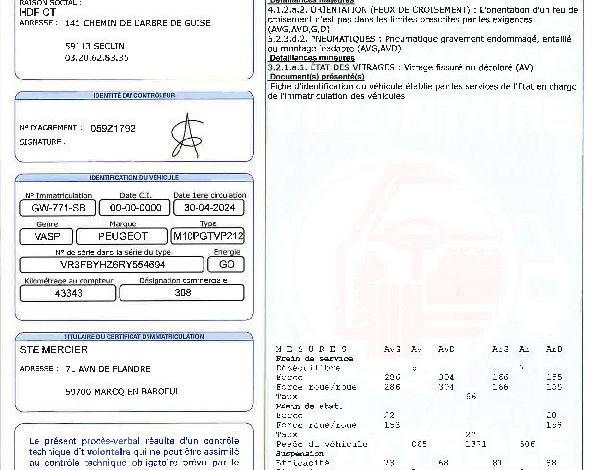 PEUGEOT 308 STE BLANC GW-771-SB