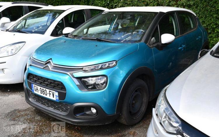 CITROEN C3 auto ecole 1.5 BLUEHDI100ch vente uniquement à pro car depedalage obligatoire BLEU GH-980-FV