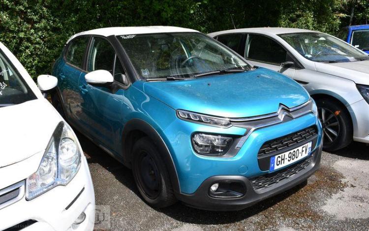 CITROEN C3 auto ecole 1.5 BLUEHDI100ch vente uniquement à pro car depedalage obligatoire BLEU GH-980-FV