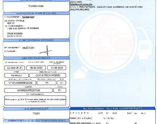 RENAULT CLIO V 1.6 E-TECH 145ch MHEV RS LINE BVA BLANC GJ-384-VF