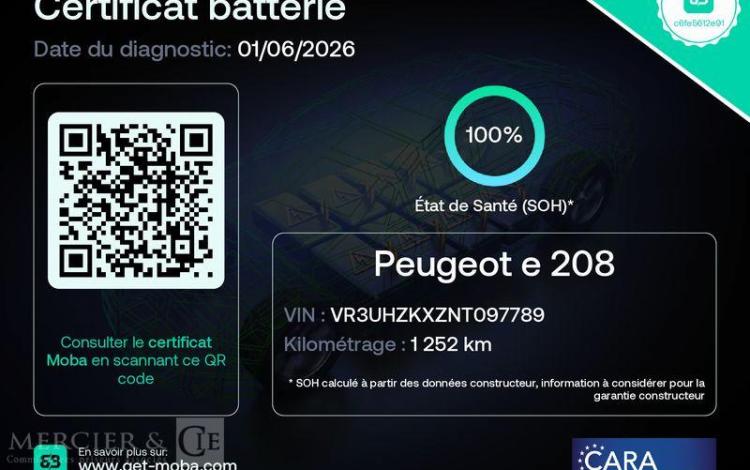 PEUGEOT e-208 135ch 50KWH GT ROUGE GK-311-HQ