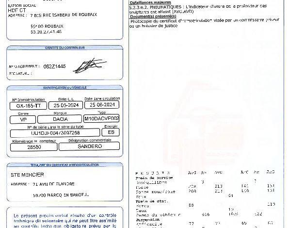 DACIA SANDERO ESSENTIAL SCE 65 BLANC GX-165-TT